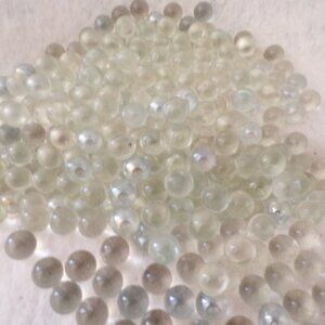 4 lbs GLASS MARBLES AQUARIUM STONES Discs Vase Fillers Glass Gems Clear